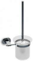 Ravak Chrome WC štětka matné sklo, mosaz CR 410.00